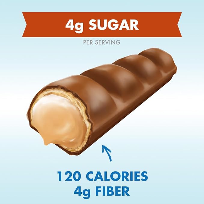 Rip Van Crispy Choco - Chocolate Coated Hazelnut Wafer Bars - Low Sugar Fudge and Hazelnut Cream Filled Snack - 12 Pack