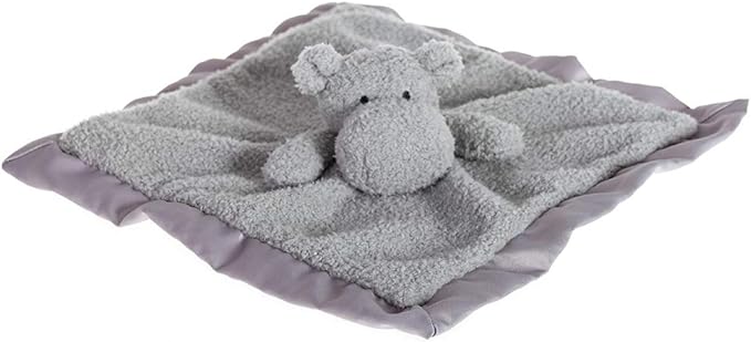 Apricot Lamb Stuffed Animals Hippo Security Blanket Infant Nursery Character Blanket Luxury Snuggler Plush Baby Lovey(Hippo)