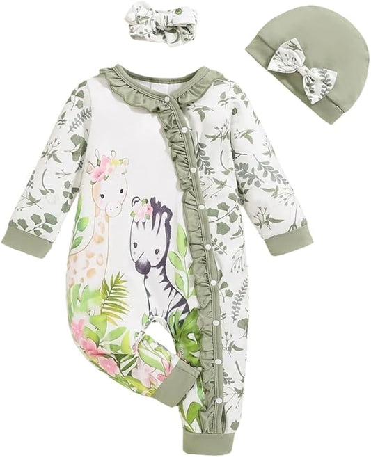 Newborn Baby Girl Clothes Jumpsuits Clothes Long Sleeve Rompers