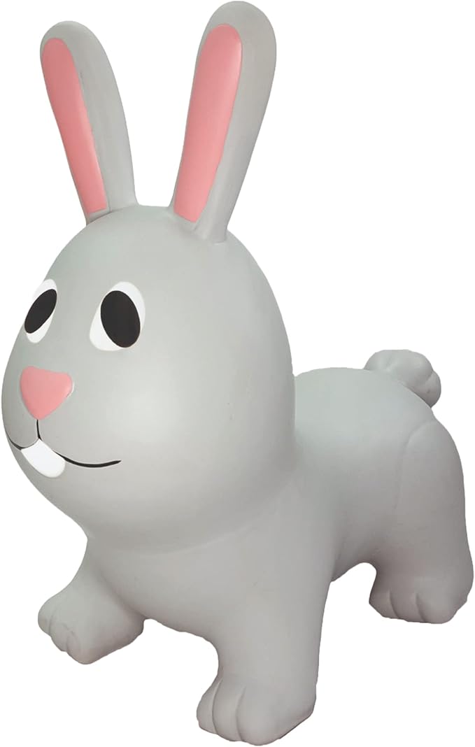 GERARDO'S Jumpy Toddler Bouncer - Animal Bouncy Bunny for Kids - Ride On Bouncy Animals for Toddlers 1-3 - Inflatable Hopper Toys for 1 + Year Old Girl or Boy - Indoor and Outdoor Birthday Gifts