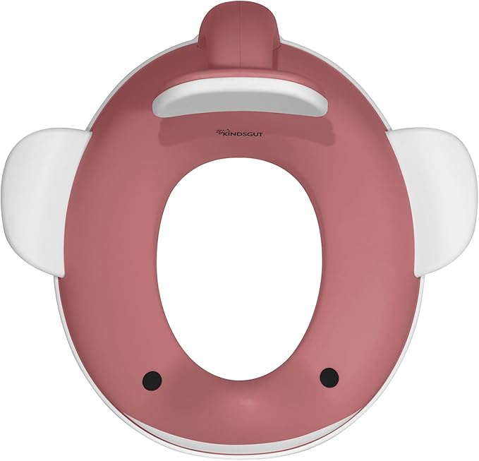 Kindsgut Potty Training Seat in whale design, designed in Germany, suitable for all toilet shapes non-slip toilet seat, Dusty Pink