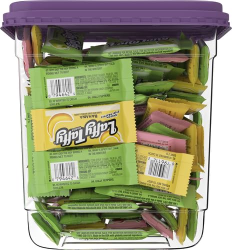 Laffy Taffy Candy, Assorted Fruit Flavored Taffy Candy, Sour Apple, Cherry, Strawberry & Banana Flavors (145 Pieces) (Pack of 2)