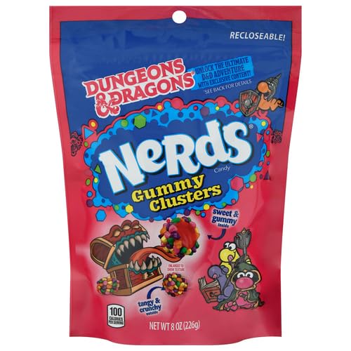 Nerds Gummy Clusters Candy, Rainbow, Resealable 8 Ounce Bag (Pack of 2)