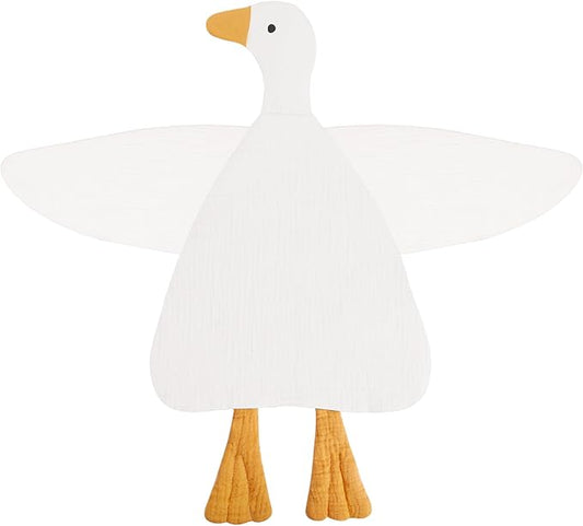 Baby Toys Lovey Blanket Soft Duck Toys for Newborn Essentials 0-6 Months, Sensory Stuffed Animal Security Blanket for Boys and Girls (Duck-White)