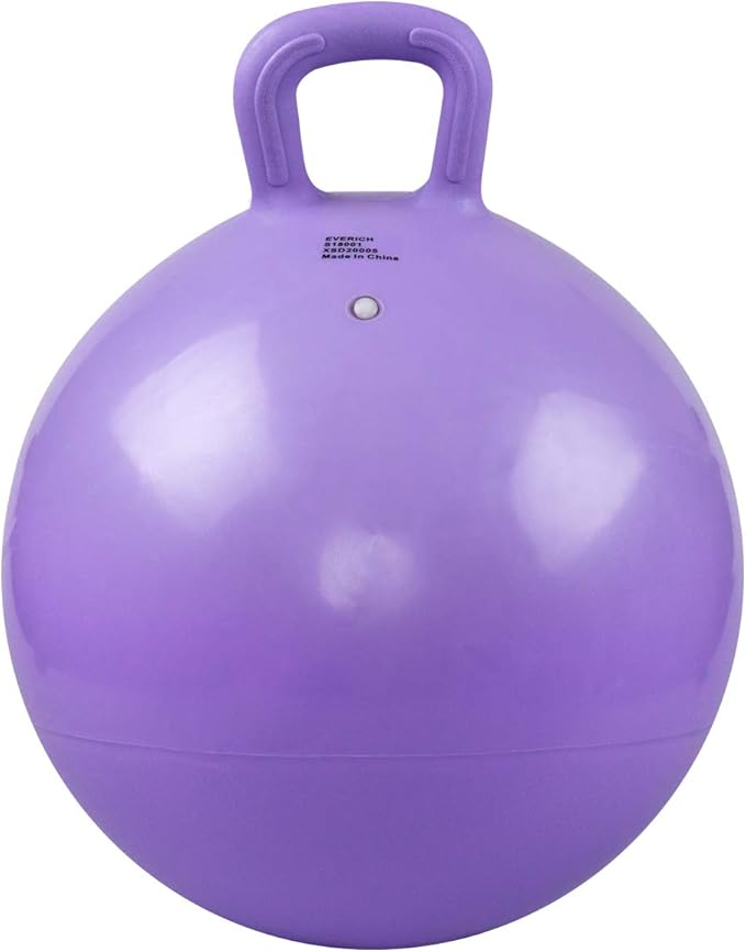 EVERICH TOY Hopper Ball, Unicorn Hopping Toys for Kids, 18 Inch Bouncy Ball with Handle, Purple Inflatable Bouncing Hoppity Hop Toys for Boys and Girls Gifts