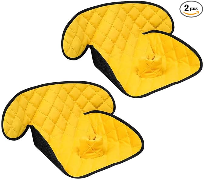 MOOB Waterproof Car Seat Protector - 2 Pack Premium Carseat Liner for Babies & Toddlers, Machine Washable & Quick-Dry, Anti-Slip Backing, Potty Training Pad for Infant Car Seat & Stroller (Yellow)