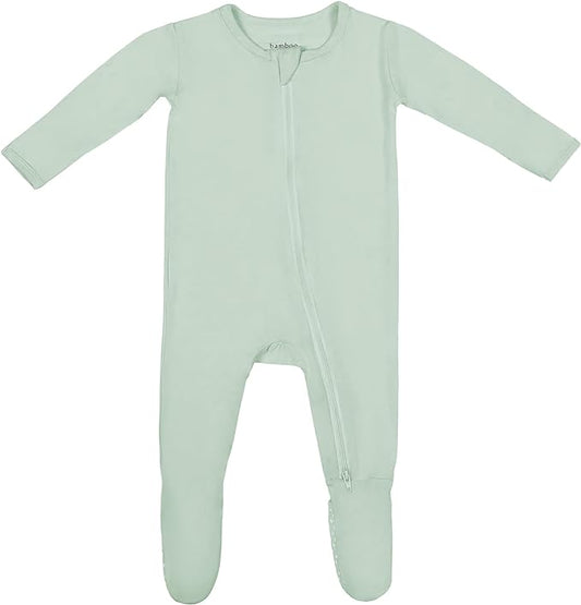 Bamboo Little Soft Baby Footie Pajamas, Baby Clothes, Newborn Sleepers, 95% Viscose and 5% Spandex, 0-24 Months