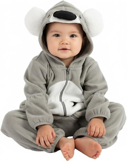 Cuddle Club Fleece Baby Bunting Bodysuit with Hood, Convertible Mittens & Booties, Car Seat Friendly, Soft & Warm, Easy Zip