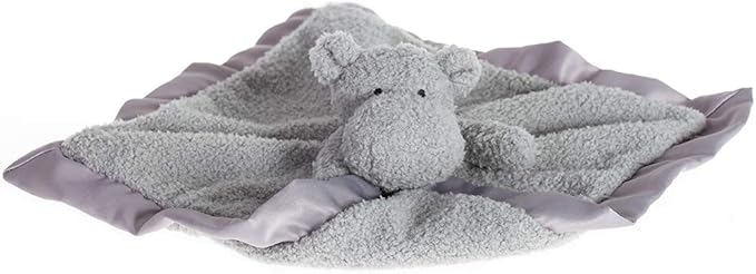 Apricot Lamb Stuffed Animals Hippo Security Blanket Infant Nursery Character Blanket Luxury Snuggler Plush Baby Lovey(Hippo)