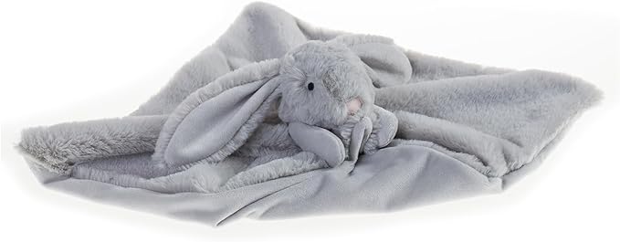 Apricot Lamb Stuffed Animals Gray Bunny Rabbit Security Blanket Infant Nursery Character Blanket Luxury Snuggler Plush Baby Lovey(Grey Bunny)
