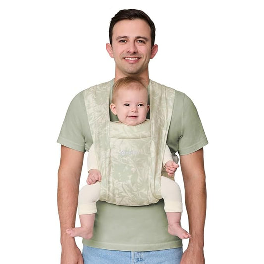 Ergobaby Embrace Baby Carrier Newborn to Toddler - Breathable Baby Carriers for Summer - Cozy Essentials (7-25 Pounds), Ponte Knit, Sage Meadows