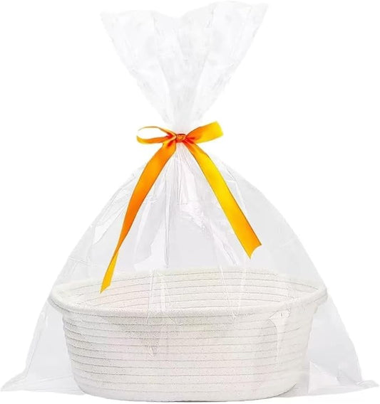 CREVENT Storage Basket for Baby Stuffs, Gift Baskets for Birthday Baby Shower , including a Gift bag with Ribbon