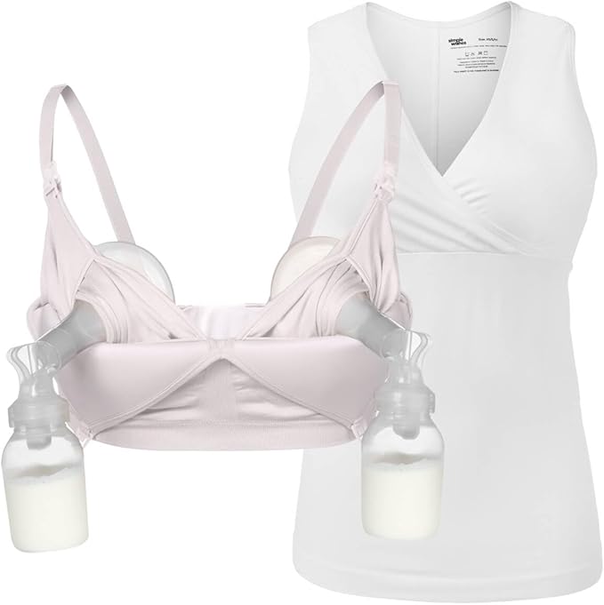 Supermom Hands Free Pumping and Nursing Bra - Hands Free Nursing Bra for Pumping - Breastfeeding Bras for Women