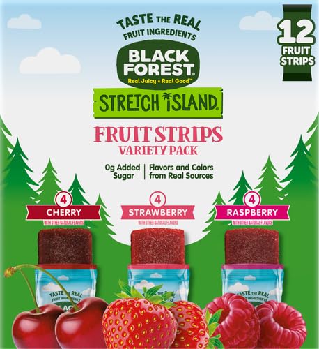 Black Forest Stretch Island Fruit Strips Variety Pack, 12 Count (Pack of 2)