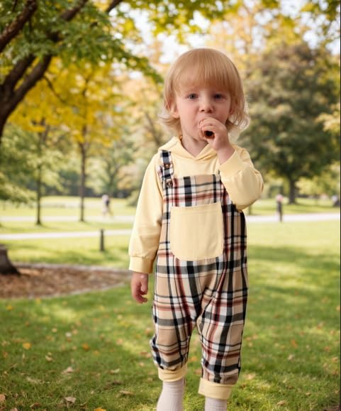 NZRVAWS Baby Boy Clothes Newborn Outfits Infant Romper Fall Winter Hoodie Pocket Pants Overalls Set NB-18M