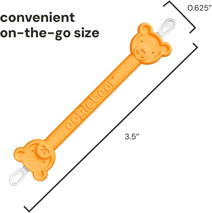 oogiebear: Baby Nose Cleaner & Ear Wax Removal Tool - Safe Booger & Earwax Removal for Newborns, Infants, Toddlers - Dual-Ended - Essential Baby Stuff, Diaper Bag, 2-Pack Orange with case