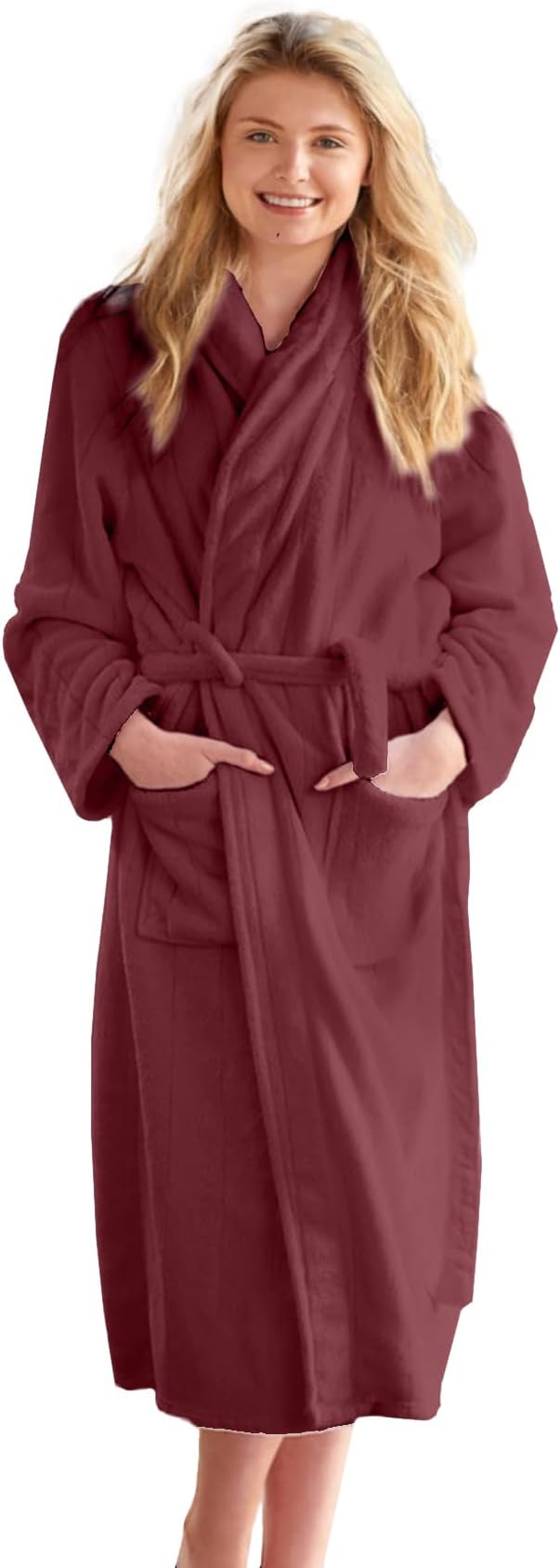DAN RIVER Premium Cotton Terry Robes for Women and Men, Ultra Soft bathrobe with Adjustable Waist Belt and Pockets Pack of 1