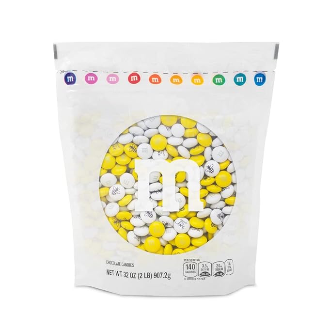 M&M’S WORLD Meant To Bee Milk Chocolate Candy - 2lbs of Bulk Candy for Engagement Party, Wedding Favors, a Chocolate Gift Box and More