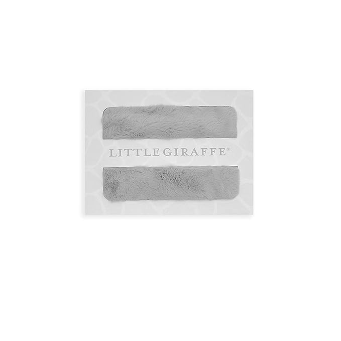 Little Giraffe Posh Mink Baby Blanket - Double-Sided Ultra Soft Plush Fabric, for New Moms, Newborn Must-Have for Girls & Boys, Cozy & Cuddly Comfort Blanket, 29" x 35", Silver