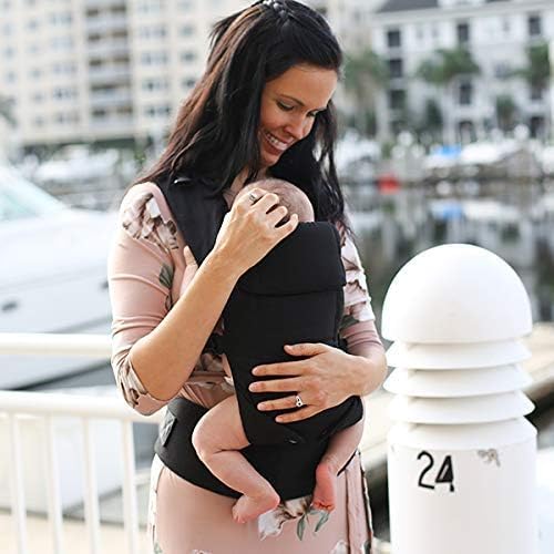 Beco Gemini Baby Carrier from Newborn to Toddler - Certified Ergonomic Newborn Baby Carrier for Infants and Children of 7-35 lbs - M Shape, Adjustable Seat, 100% Organic Cotton (Metro Black)