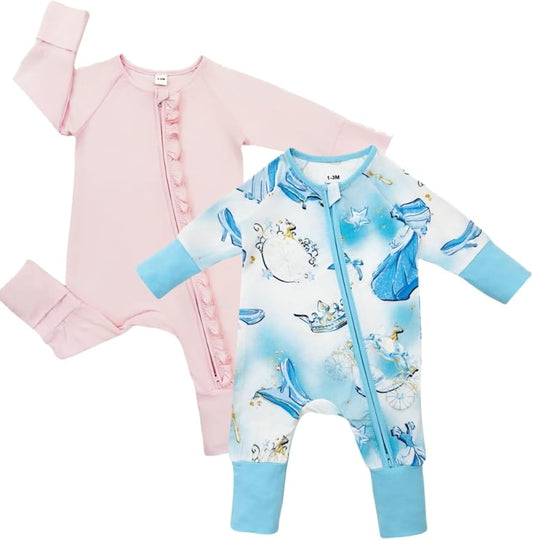 Bow Dream Bamboo Rayon Baby Pajamas Infant Sleepers Newborn Girl Boy Clothes Rompers Jumpsuit Outfit