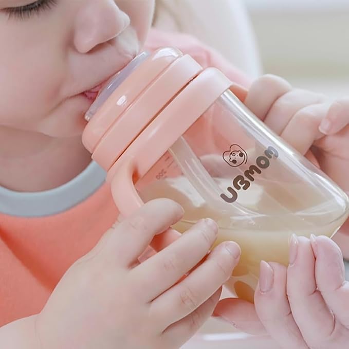 Sippy Cup with Straw and Handle, Spillproof Baby and Toddler Cups with Replaceable Straw, BPA-Free PPSU Sippy Cups for Toddlers, 6.76oz (Beige)