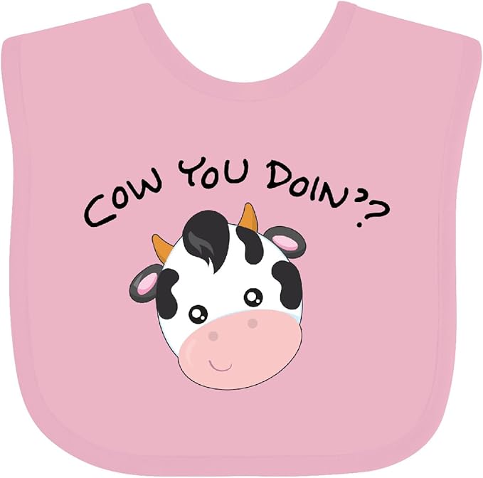 inktastic Cow You Doin' Cute Cow Baby Bib