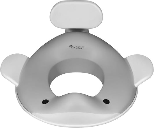 Kindsgut Potty Training Seat in whale design, designed in Germany, suitable for all toilet shapes non-slip toilet seat, Dark Grey