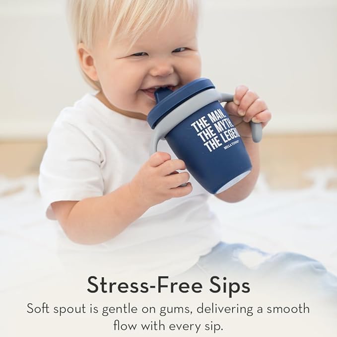 Bella Tunno Sippy Cup, Set of 2 Silicone Training Cups with Transition Handles for Infants, Toddlers & Kids, Babies 6-12 Months & Toddlers 1-3 Years, Boys & Girls, Little Lady & Sippin Pretty, 8 oz