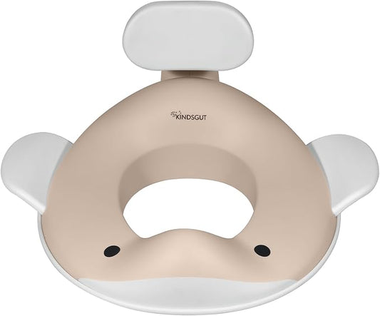 Kindsgut Potty Training Seat in whale design, designed in Germany, suitable for all toilet shapes non-slip toilet seat, Sand