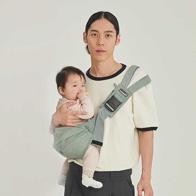 GOOSEKET 365 Toddler Carrier, 100% Cotton, Lightweight, Easy-to-USE, Portable, Suitable from 6-48 Months, Supports UP to 44LBS (Mint)