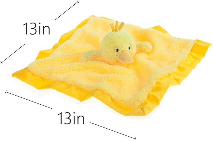 Apricot Lamb Stuffed Animals Duck Security Blanket Infant Nursery Character Blanket Luxury Snuggler Plush Baby Lovey(Duck, 13 Inches)