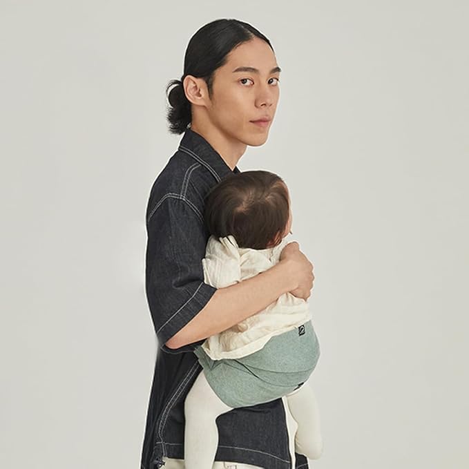 GOOSEKET 365 Toddler Carrier, 100% Cotton, Lightweight, Easy-to-USE, Portable, Suitable from 6-48 Months, Supports UP to 44LBS (Mint)