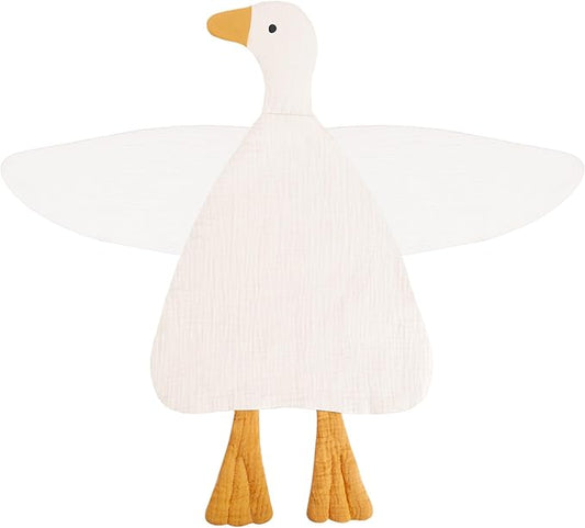 Baby Toys Lovey Blanket Soft Duck Toys for Newborn Essentials 0-6 Months, Sensory Stuffed Animal Security Blanket for Boys and Girls (Duck-Cream)