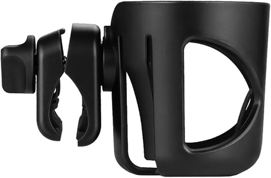 New Cup Holder Compatible with UPPAbaby Cup Holder (for Vista, Cruz and Minu). A Solid Super Secure Fit. 360 Degrees Rotatable. Anti-Shake Spill Resistant. (Black)