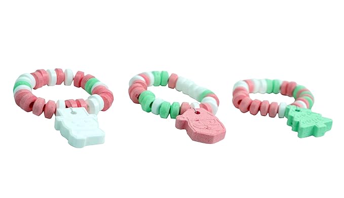 Christmas Candy - 24 Holiday Themed Candy Bracelets (15g) Individually Wrapped Bulk - Christmas Candy Stocking Stuffers - Santa, Christmas Tree, Snowman - Great for Xmas Party Favors - Christmas Gifts for Classroom