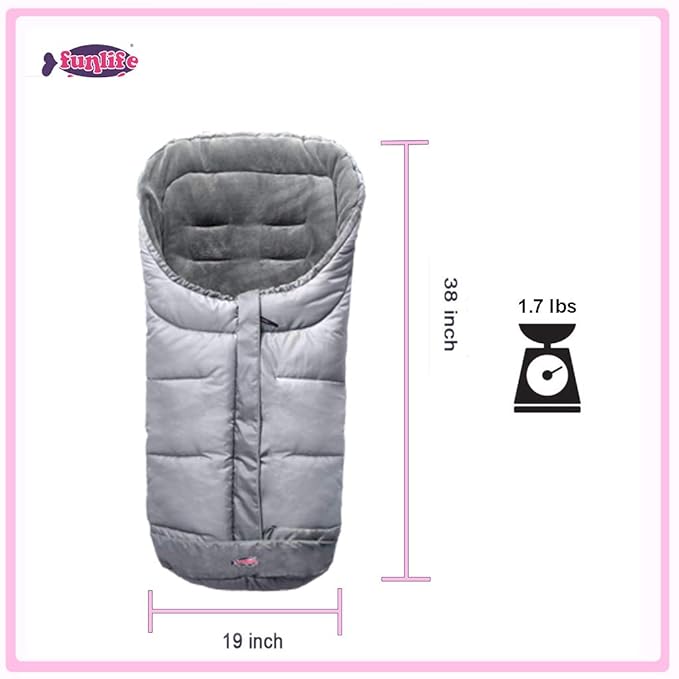 Anti-Kick Winter Stroller Blanket,Warm Cuddly Weather Resistant Baby Footmuff Adaptable for All Strollers, Toddler Stroller Winter Cover Bunting Bag