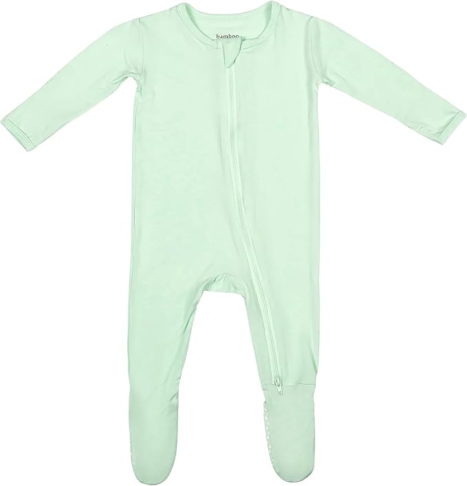 Bamboo Little Soft Baby Footie Pajamas, Baby Clothes, Newborn Sleepers, 95% Viscose and 5% Spandex, 0-24 Months