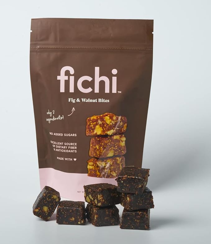 Fichi Fig and Nut Bites, a Wholesome and Delicious Gluten-Free Italian Fruit and Nut Snack (One Pack, Fig and Walnut)