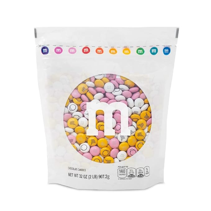M&M’S WORLD Engagement Party M&M’S Chocolate Candy 2 lb Bag – Romantic Mix for Wedding Events, Bridal Showers, Candy Buffets, Table Decor, or Engagement Celebration Favors
