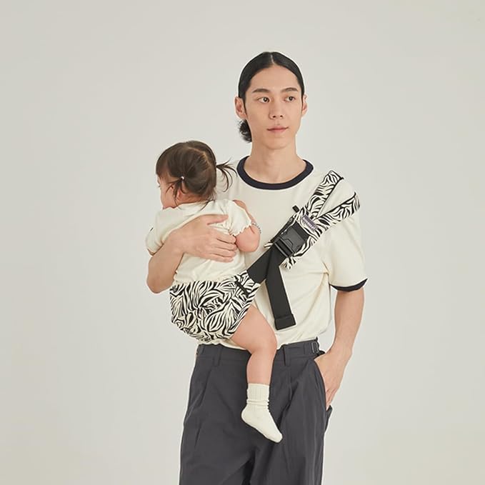 GOOSEKET 365 Toddler Carrier, 100% Cotton, Lightweight, Easy-to-USE, Portable, Suitable from 6-48 Months, Supports UP to 44LBS (Zebra)