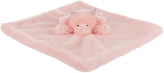 Apricot Lamb Pink Dragon Soft Loveys for Babies, Security Blanket for Baby Boy and Girl, 13.8 Inches for Infant and Toddlers