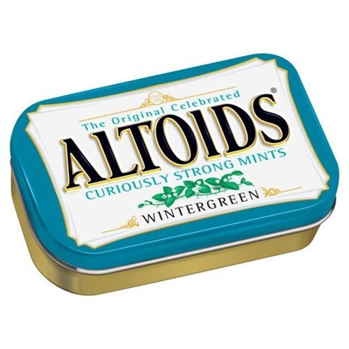 ALTOIDS Mint Candy, Classic Wintergreen Breath Mints Bulk Box, 1.76 oz, 6 Count, Pack of 2