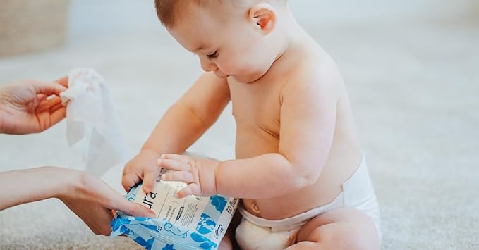 Pura Flushable Toddler Wipes 10 x 60 Wipes (600 Wipes), 100% Plastic Free, 99% Water, Hypoallergenic & Fragrance Free, Totally Chlorine Free, Kids Toilet Wipes, Sensitive Skin