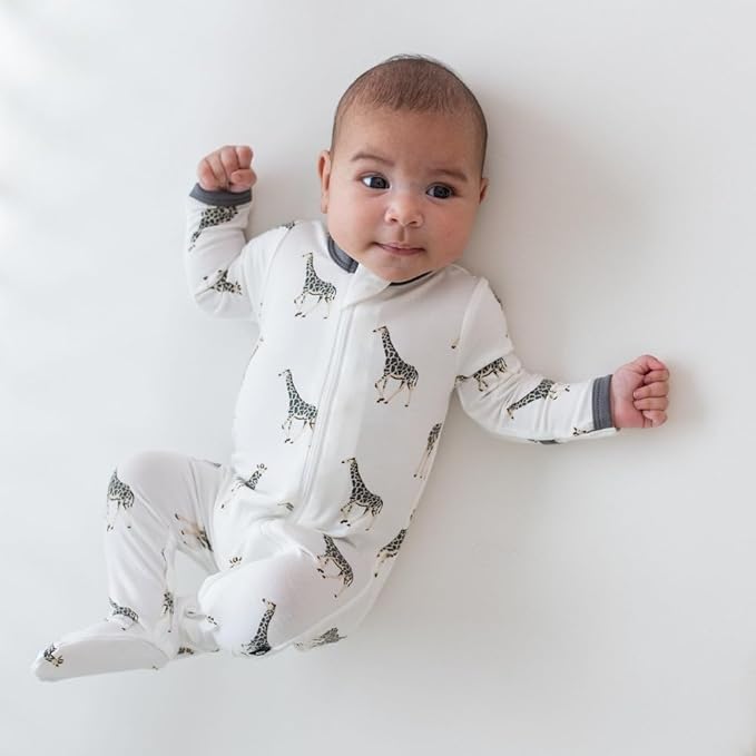 KYTE BABY Unisex Zipper Closure Footies, Rayon Made From Bamboo, 0-24 Months