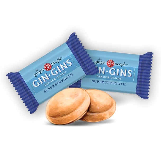 GIN GINS Super Strength – Natural Ginger Candy by The Ginger People – Individually Wrapped Healthy Candy – Super Strength Flavor – Large 1 lb Bag (16oz) – Pack of 1