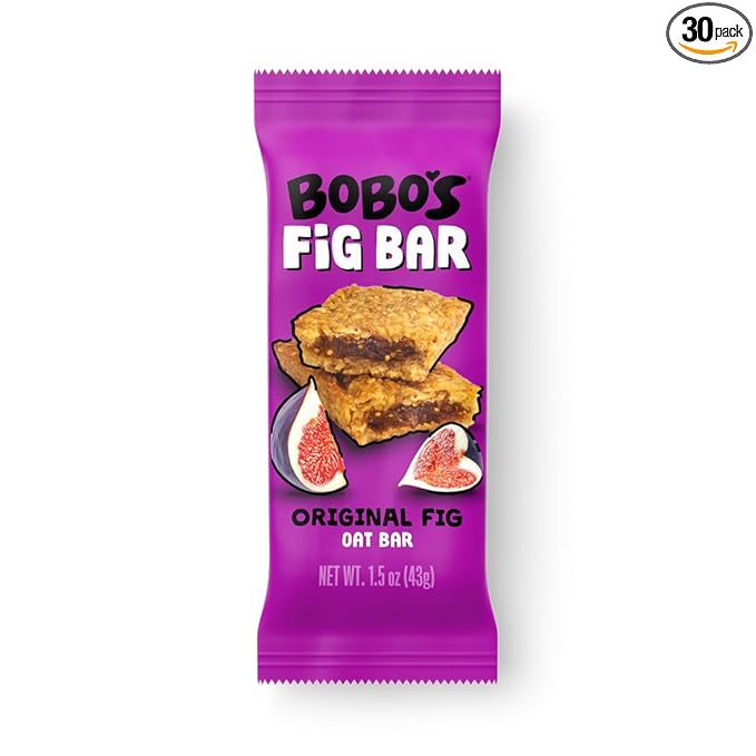 Bobo's Fig Bar (30, Original Fig), Soft Baked, Non-GMO, Vegan, Snack Bar, Gluten Free