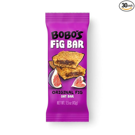 Bobo's Fig Bar (30, Original Fig), Soft Baked, Non-GMO, Vegan, Snack Bar, Gluten Free