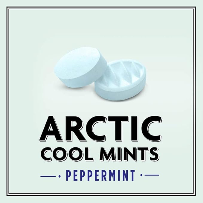 ALTOIDS Arctic Peppermint Breath Mints - Altoids Hard Candy Bulk, Sugar Free Mints 1.2 oz Tin, Pack of 8
