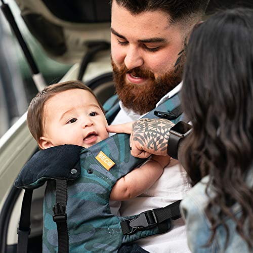 Beco 8 Baby Carrier from Newborn to Toddler (7-45lbs) - All in 1 Hybrid Front, Hip and Backpack Style Carrier with Breathable, Cooling Mesh - Camo